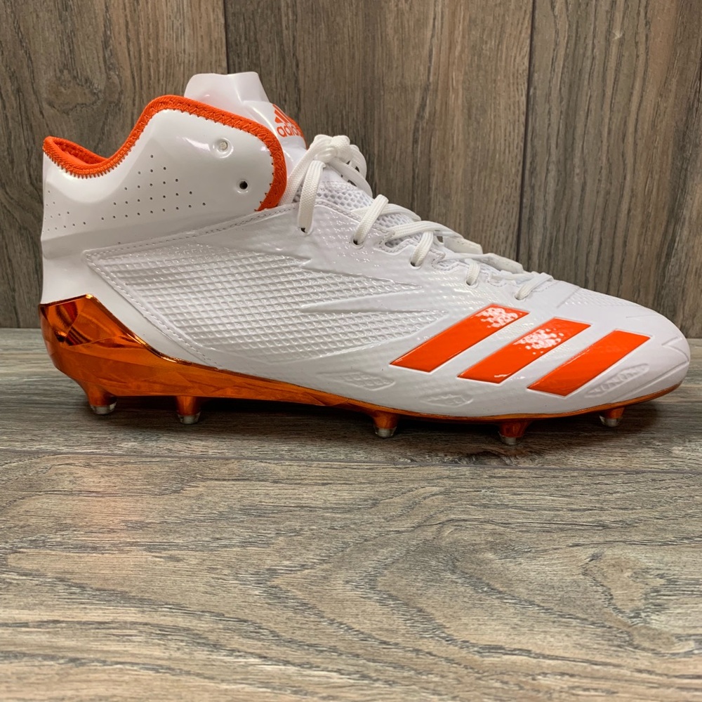 Adidas Football Cleats White/Orange - Picture 2 of 5